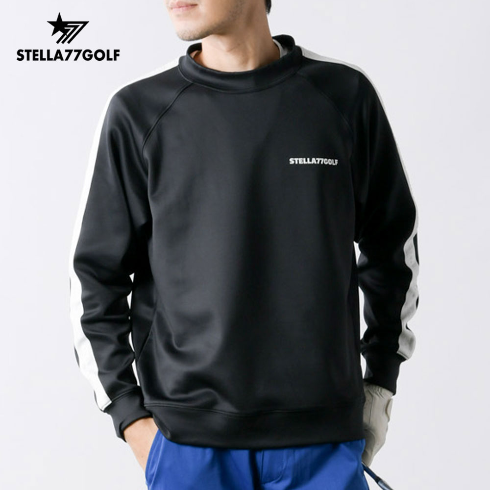 ゴルフウエア モックネック 長袖 Tシャツ プルオーバー メンズ