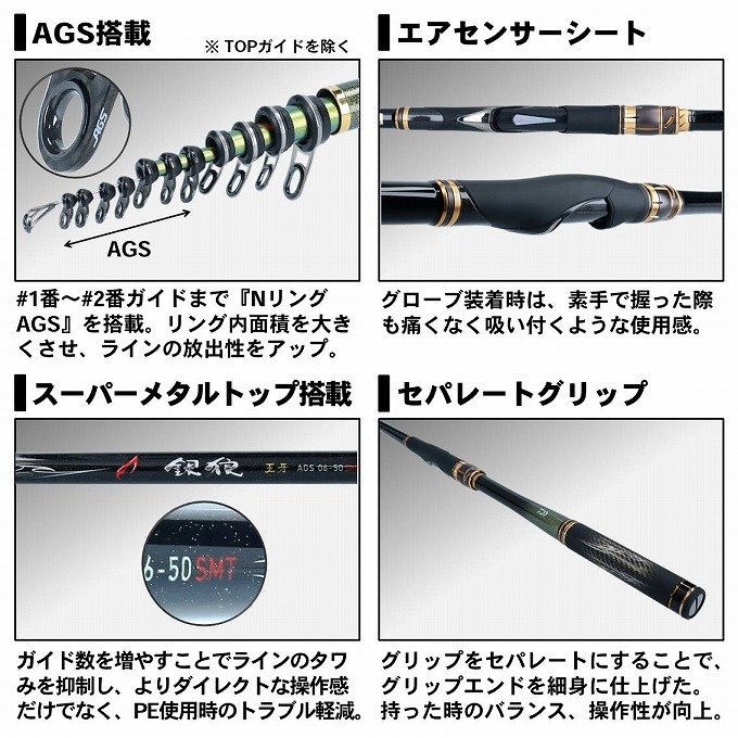 DAIWA（ダイワ） 【目玉商品】ダイワ 20 銀狼王牙 AGS 1号-53・R (2020