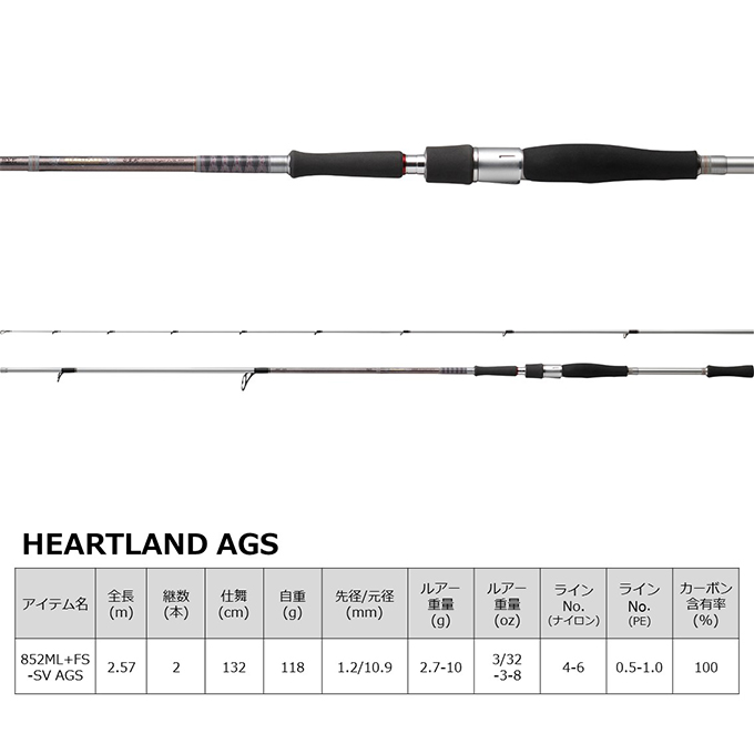 DAIWA（ダイワ） ハートランド 852ML+FS-SV AGS22 【白震斬八伍