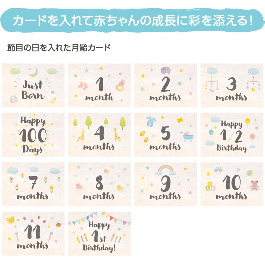 WEB限定品】アルバム ベビー マンスリー ポケットカード マンスリー