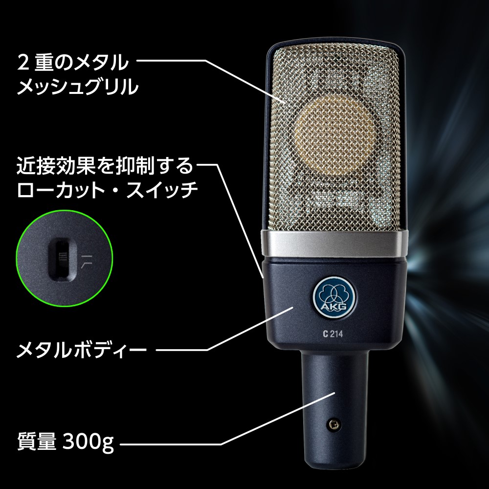 AKG AKG C214-Y4 コンデンサーマイク | ボーカル レコーディング