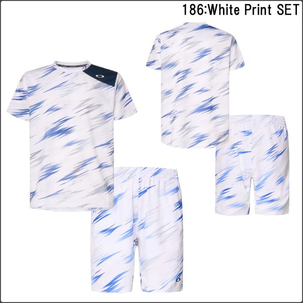 OAKLEY（オークリー） メンズ テニスウェア 上下セット 半袖 ハーフ