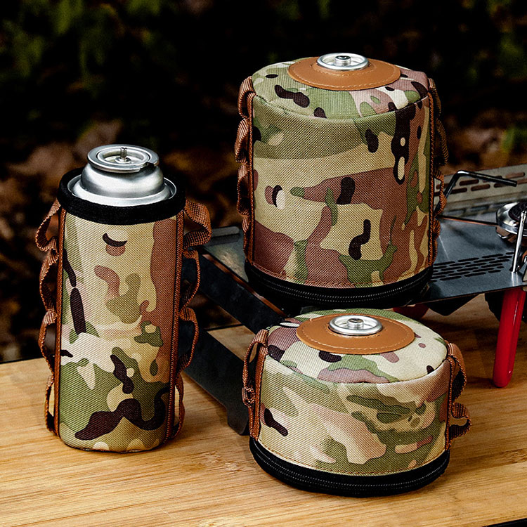 アウトドア用OD缶ケース 迷彩柄 230G用 450G用選択可 900D