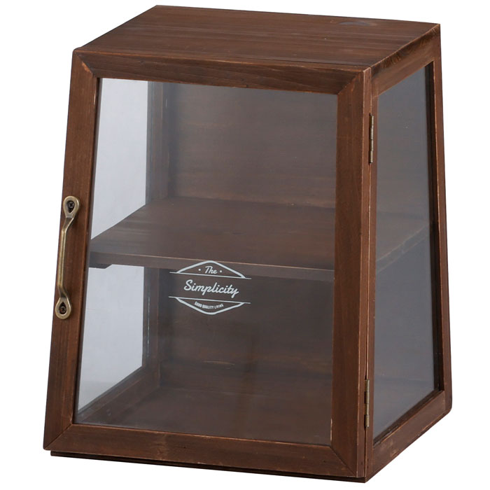 ガラスケース アンティーク 卓上 木製 ガラス 2段 ディスプレイラック