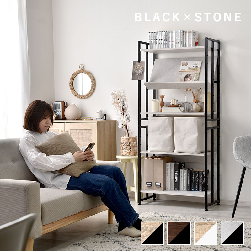 ワイエムワールド おしゃれ 5段 ラック ハンガーラック 見せる収納 棚