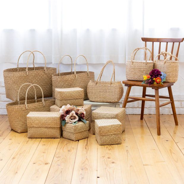 2/25はポイント10倍／ 蓋付き 収納かご M 長方形 幅27cm バスケット 深