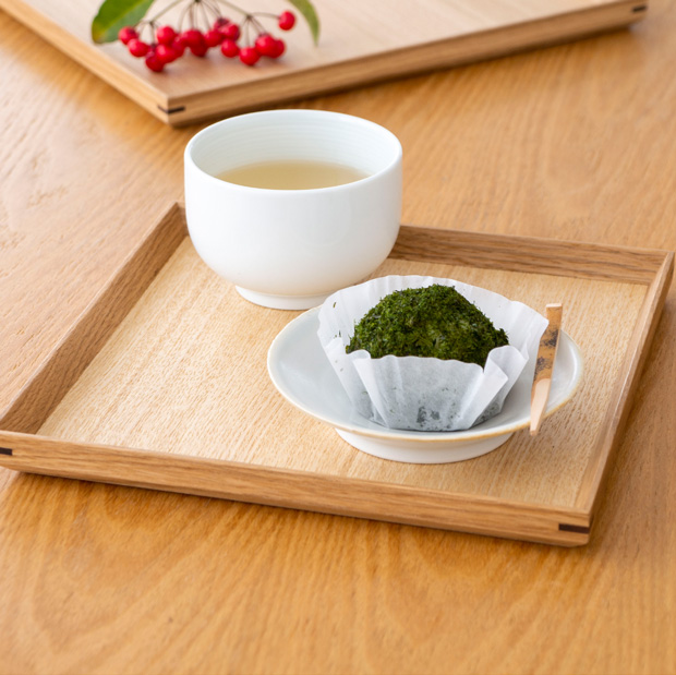 2/27-3/1はP10倍／ 松屋漆器店 白木塗タモ 6.5角盆 正角 約19.7×19.7