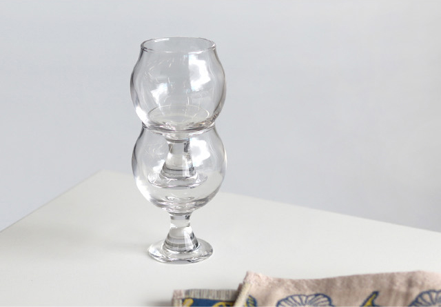 気取りすぎない 丸いステムグラス小(ワイングラス ミニ おしゃれ