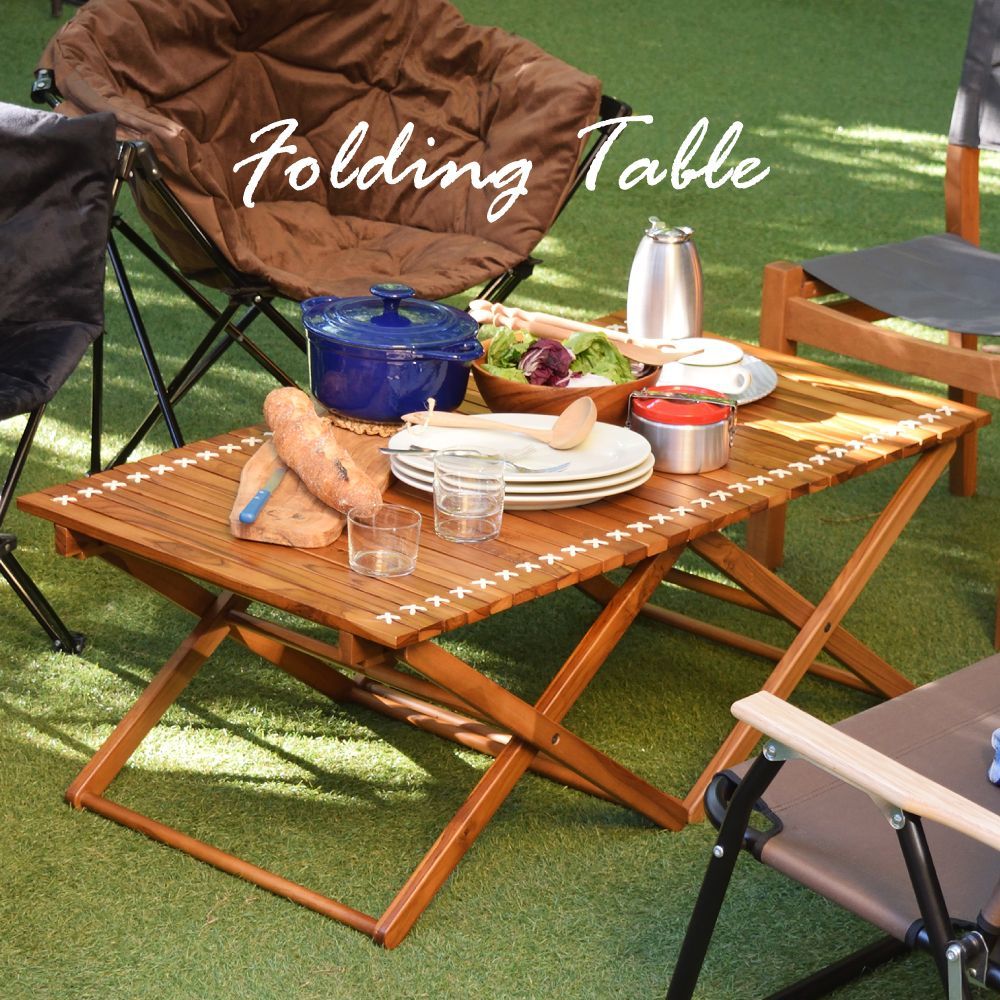 東谷 アウトドアテーブル 折りたたみ 木製 110cm 持ち運び キャンプ