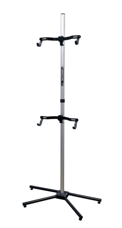 ミノウラ P-500AL-7S シルバー ペアスタンド 床置き型 横2台掛け 支柱