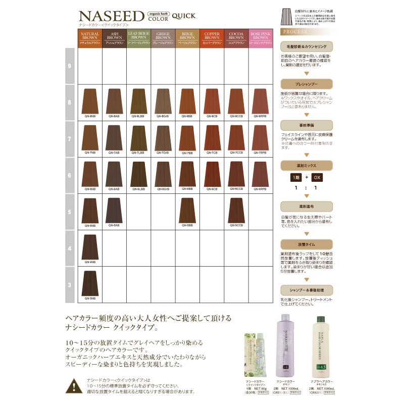 NASEED ナプラ ナシードカラー クイック グレイカラー 7NB 80g 美容室