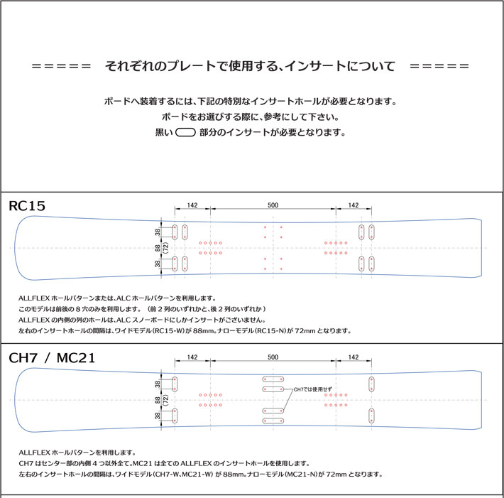 25-26 ALC エーエルシー プレート RC15-W 180mm アルペン ボード