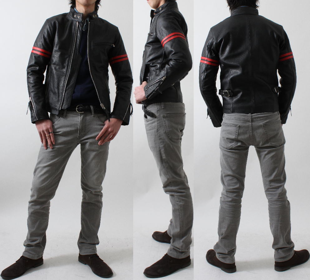 フリーダムレザー 革ジャン メンズ 本革 シングル ライダース