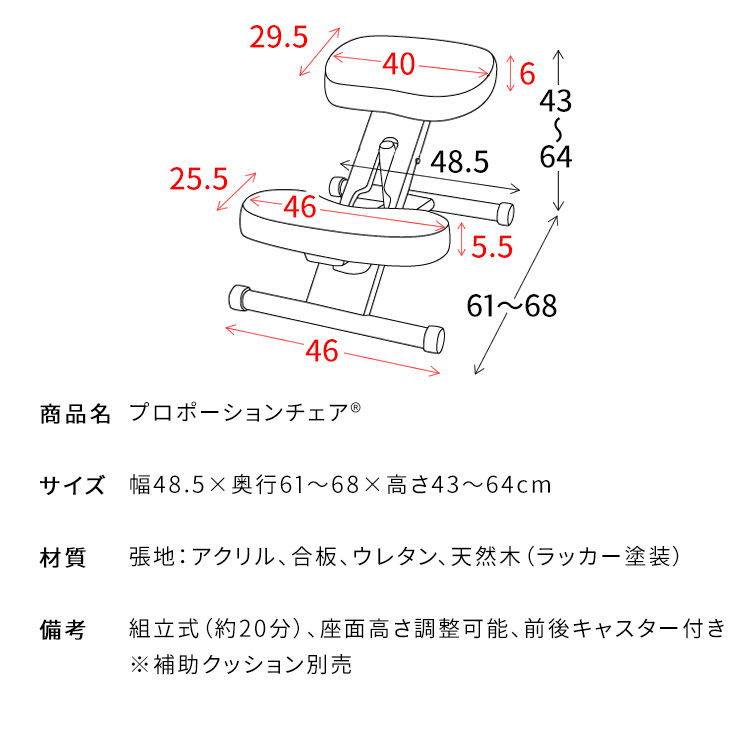 宮武製作所 プロポーションチェア バランスチェア 姿勢矯正 骨盤矯正