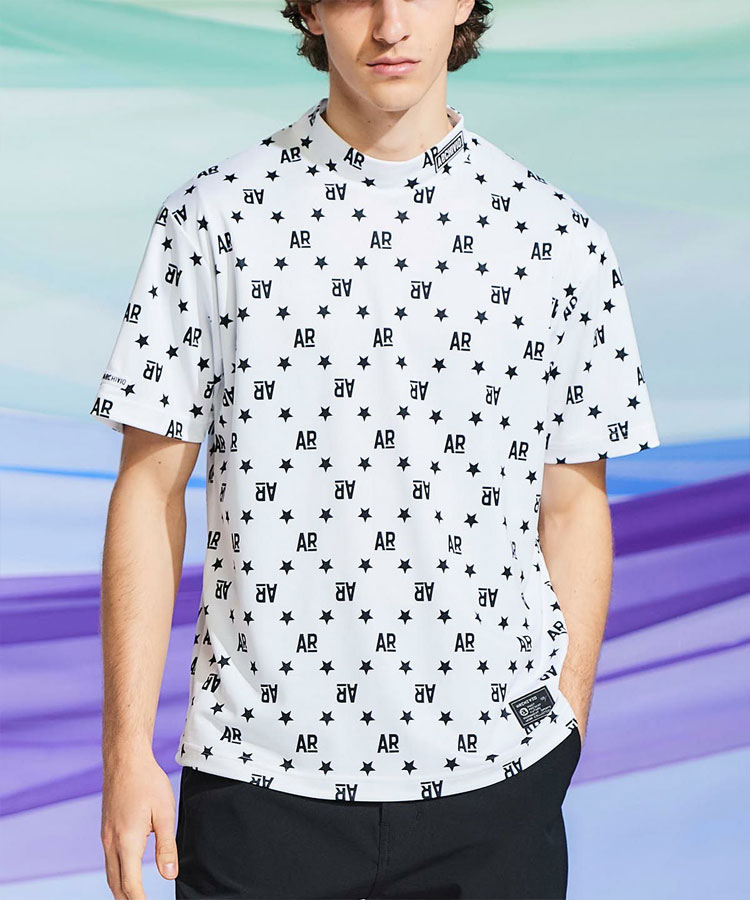 archivio（アルチビオ） 春夏 ゴルフ UV総柄プリントプルオーバー 半袖