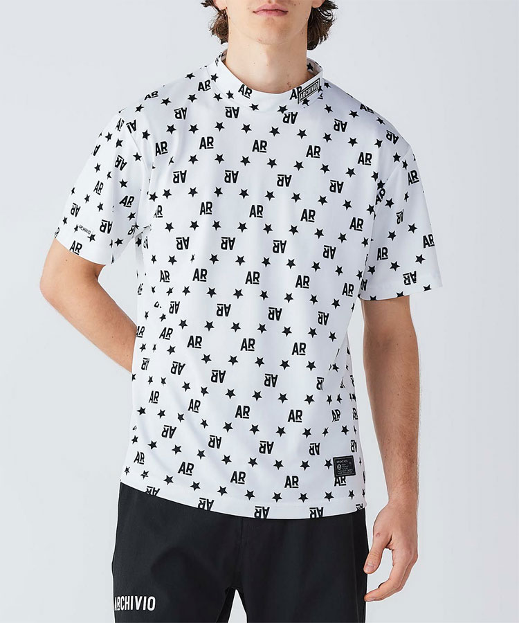 archivio（アルチビオ） 春夏 ゴルフ UV総柄プリントプルオーバー 半袖