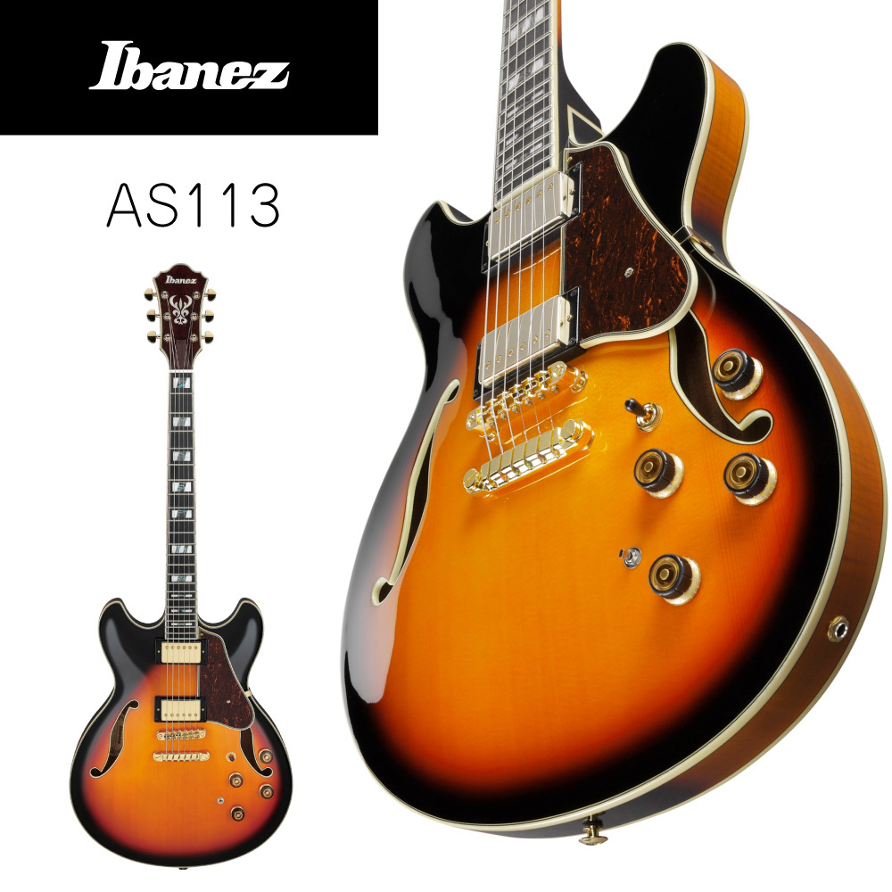 Ibanez（アイバニーズ） Ibanez AS113 -BS (Brown Sunburst)-《エレキ