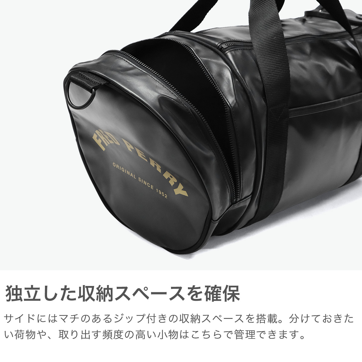 FRED PERRY フレッドペリー ボストンバッグ 旅行 大容量 メンズ