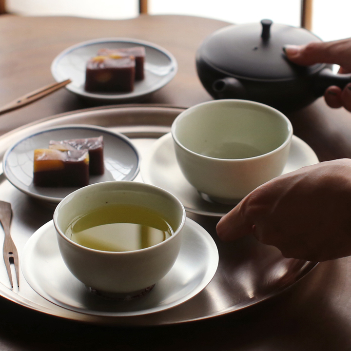 東屋 茶托 銅製 錫メッキ 茶たく 猿山修 コースター 日本茶 お茶セット