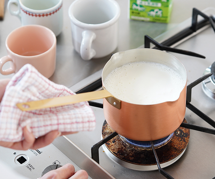 保堂 銅製 ミルクパン L 銅鍋 片手鍋 13cm 小鍋 真鍮 日本製