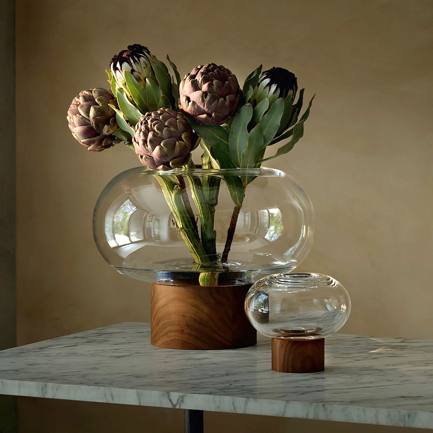 LSA International フラワーベース Oblate オブレート 花瓶 ランタン