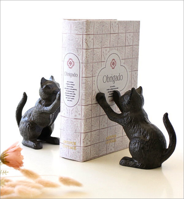 本立て ブックエンド おしゃれ 猫 ネコ ねこ ブックスタンド