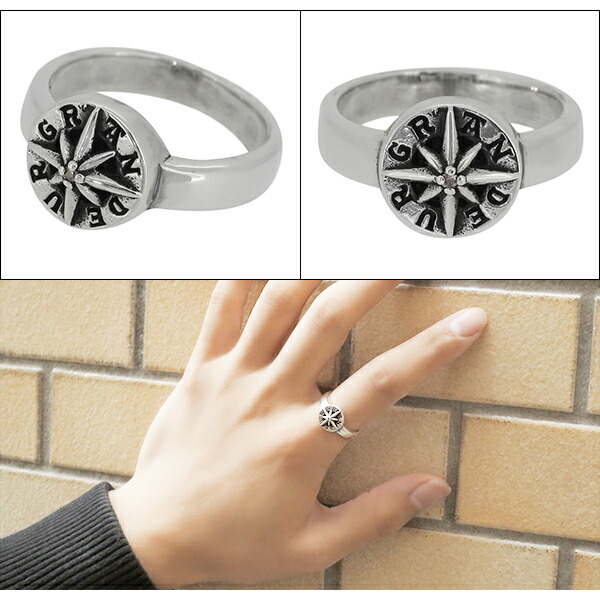 GRAN DEUR ダイヤモンド 八芒星 シルバーリング 15号〜19号 指輪