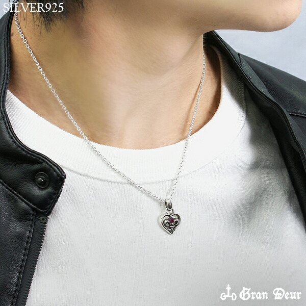 ハート ペンダントトップ メンズ シルバー フルール ド リス ブランド