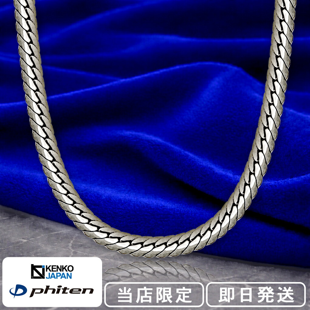 Phiten（ファイテン） 限定品 チタンネックレス 喜平 幅3.3mm 40cm