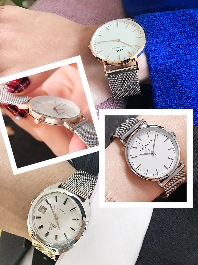 Calme カルム 腕時計 メッシュ ベルト 時計 ミラネーゼ ステンレス