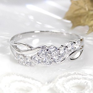 pt900 プラチナ ダイヤモンド ダイヤ 指輪 リング テンダイヤモンド 10