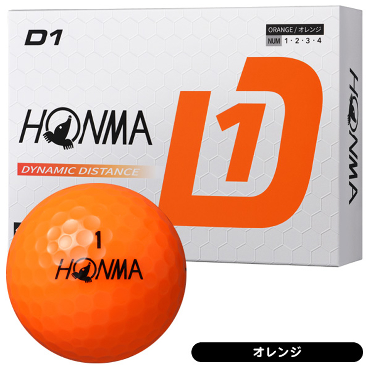 HONMA D1 ゴルフ ボール 本間 ホンマ 1ダース（12球入） （HONMA GOLF