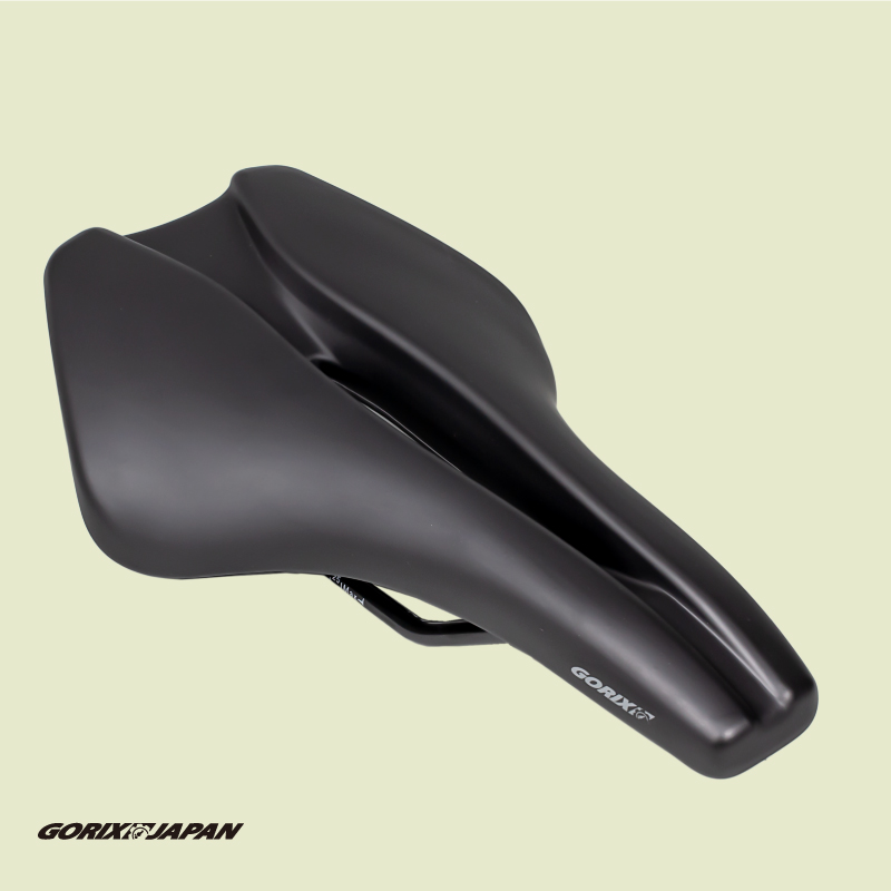GORIX サドル 自転車 [ゆったり座れる幅広形状] ショートサドル 穴あき