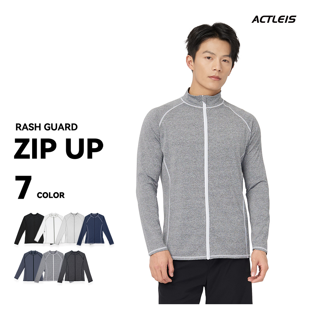 ACTLEIS（アクレイス） ラッシュガード メンズ 長袖 フードなし フード