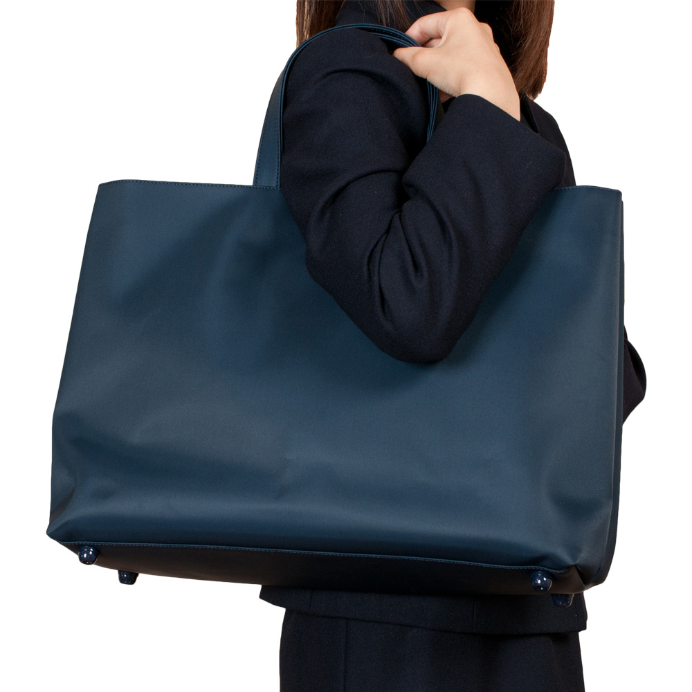 B4サイズ対応 日本製 完全自立型 お受験バッグ ナイロンサテンビッグ