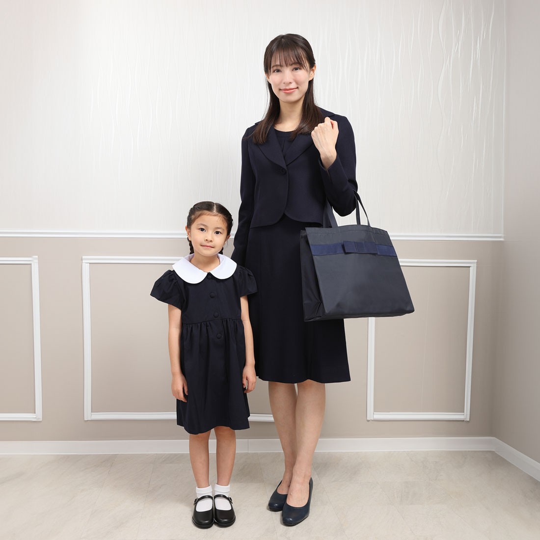 お受験 入園入学用 約30×36.5×10cm 日本製 横型 サブバッグ グログラン