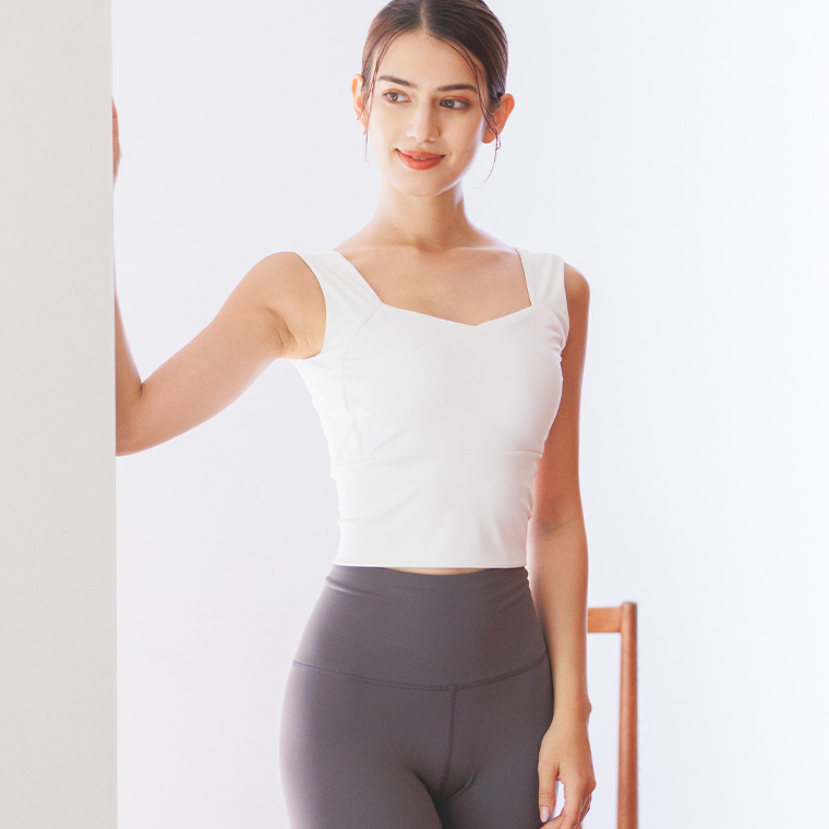 Lee.che（リーチェ） ヨガウェア トップス ブラトップ カップ付き