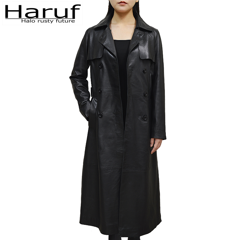 Haruf（ハルフ） レザーコート トレンチコート ロングコート