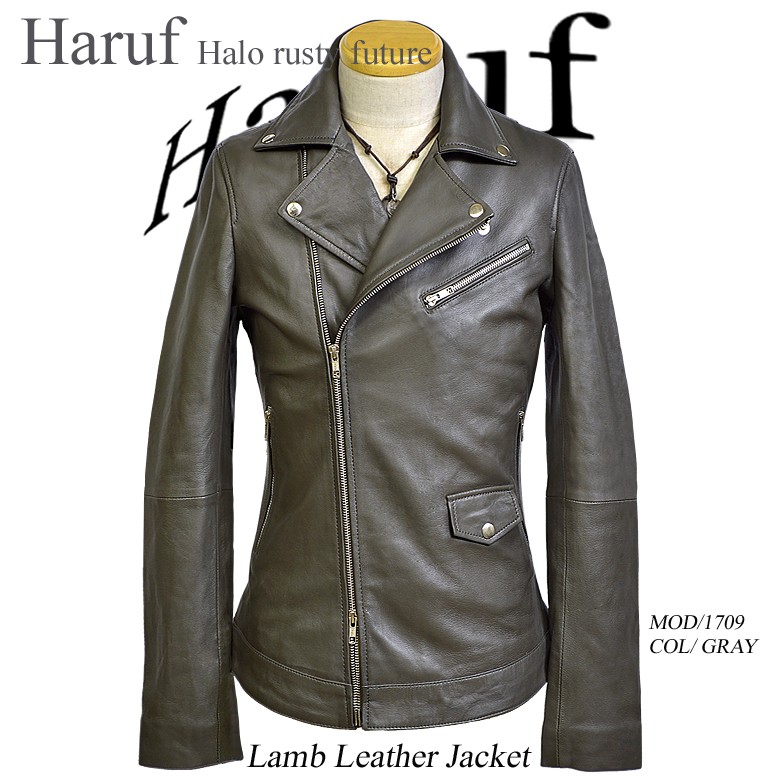 Haruf（ハルフ） レザージャケット ダブル ライダースジャケット