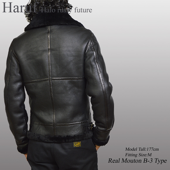 Haruf（ハルフ） ムートンジャケット B3 レザージャケット メンズ 本革