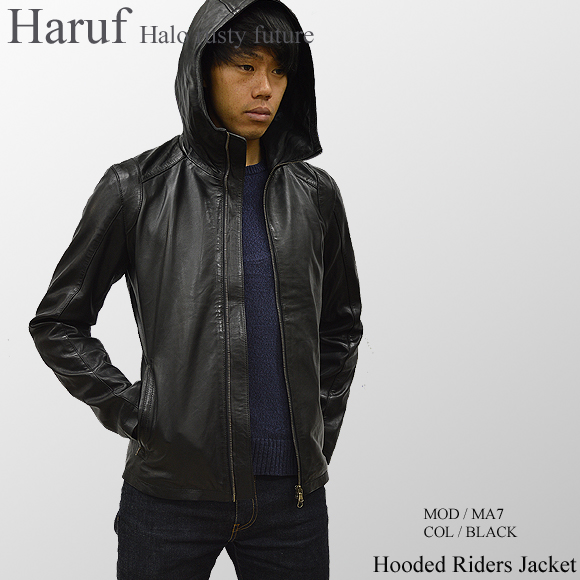 Haruf（ハルフ） レザージャケット メンズ 本革 革ジャン ライダース