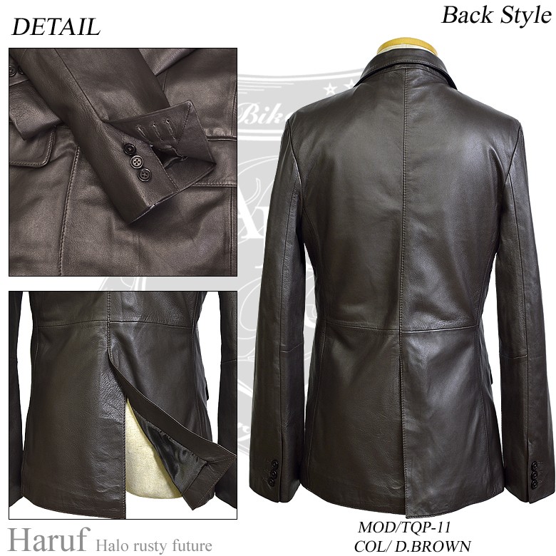 Haruf（ハルフ） レザージャケット メンズ 本革 ラムレザー テーラード