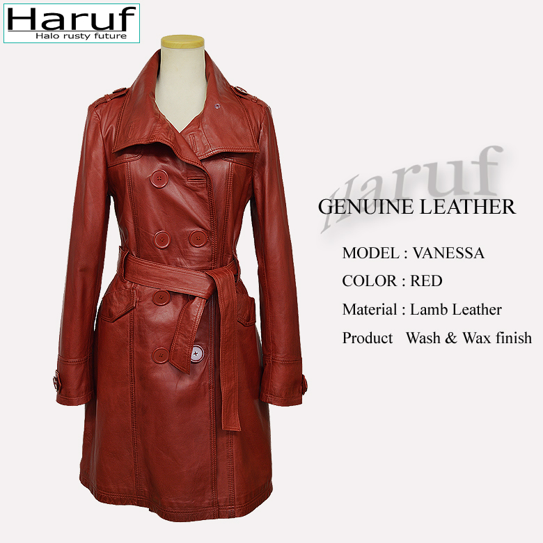 Haruf（ハルフ） レザーコート レディース 本革 レザージャケット