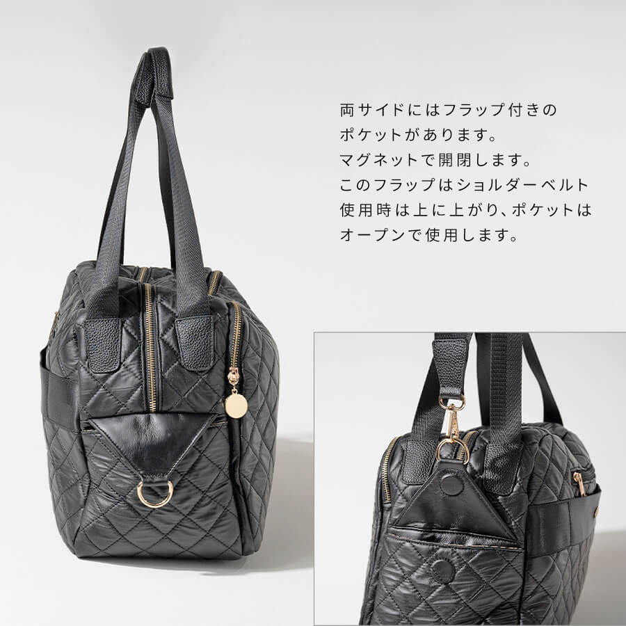 HAYNI（ヘイニ） ボストンバッグ レディース「Loche Quilted Boston