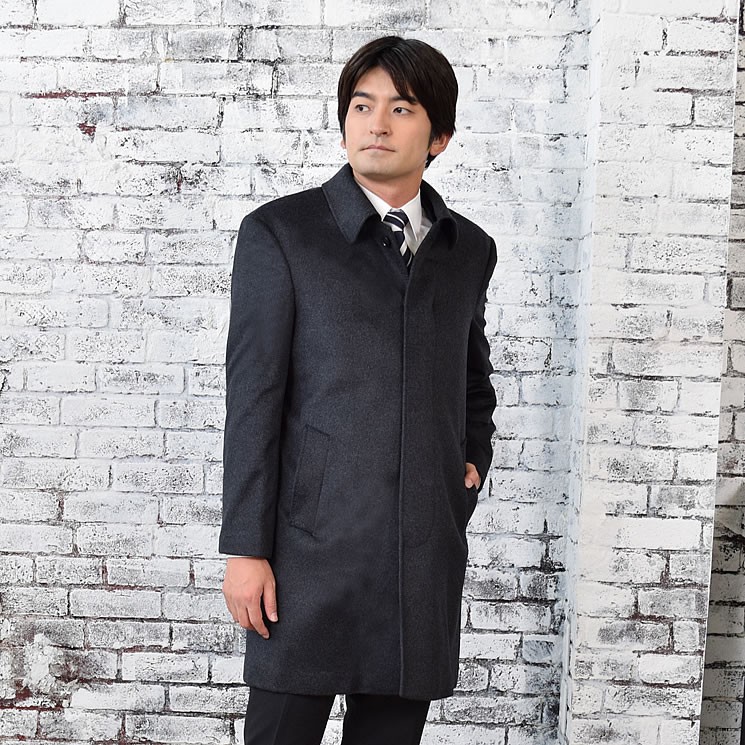 Merfirge 爆買 ステンカラー コート メンズ カシミヤ カシミア ウール