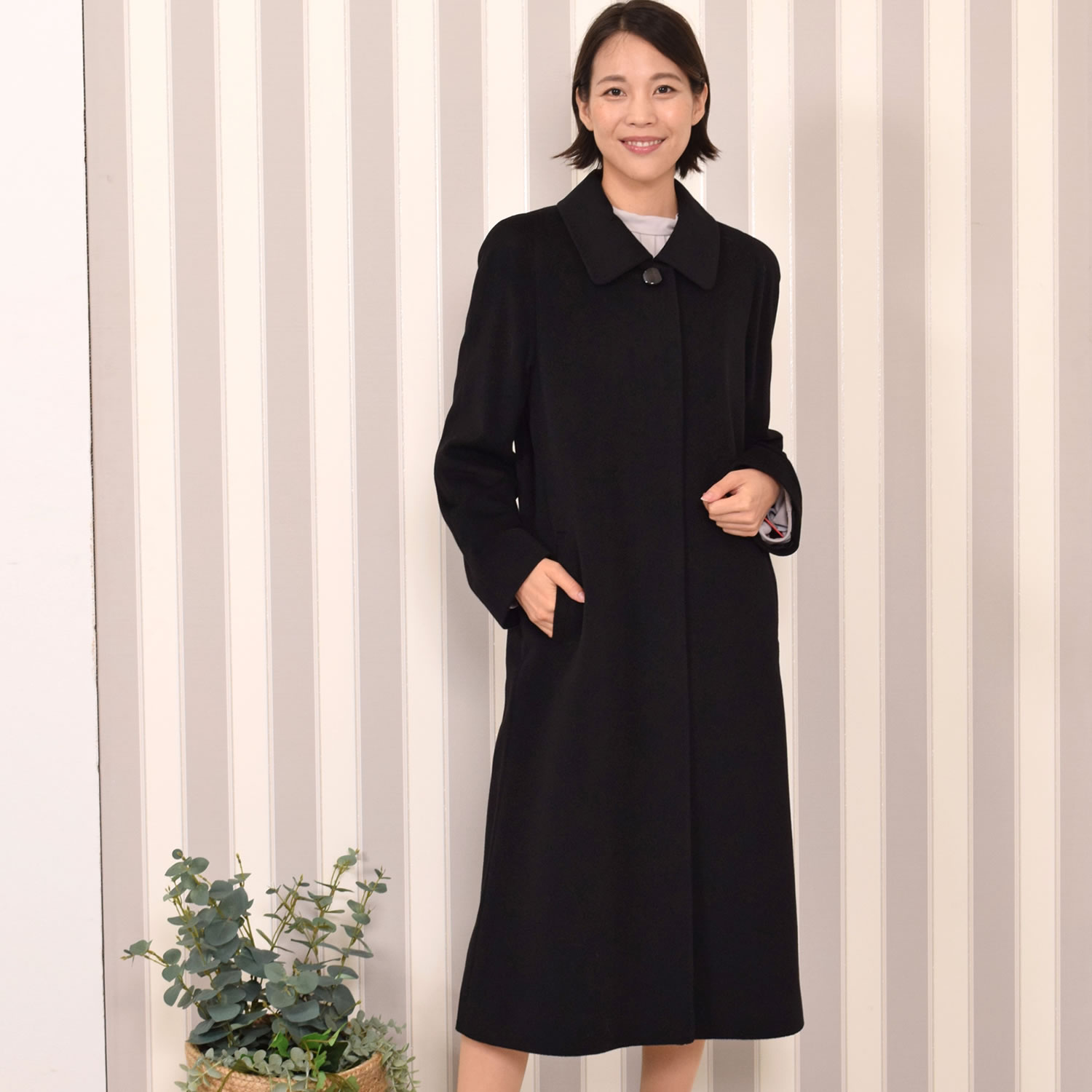 爆買 ステンカラーコート イタリア最高素材 カシミヤ カシミア 100