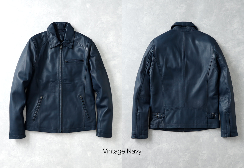 革ジャン メンズ ブランド 襟付き 羊革 本革 柔らかい ライダース