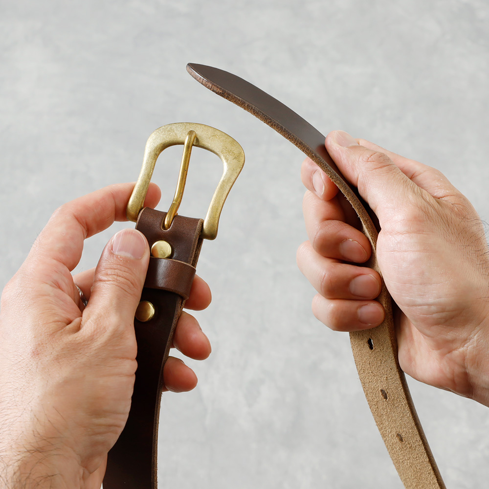 ベルト メンズ 本革 クロムエクセル 30mm幅 ナローベルト カジュアル