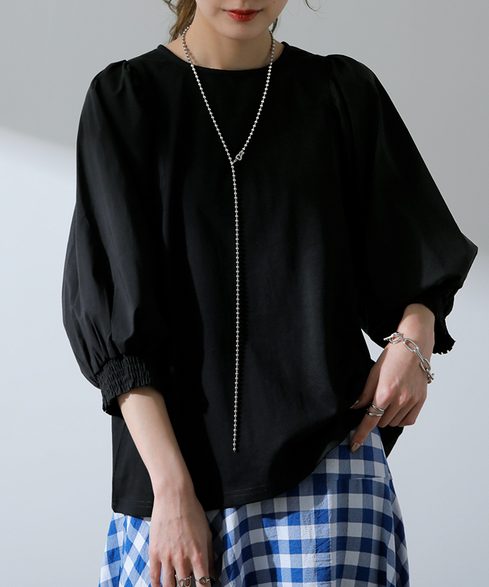 HUG.U（ハグユー） Tシャツ レディース トップス パフスリーブ 半袖