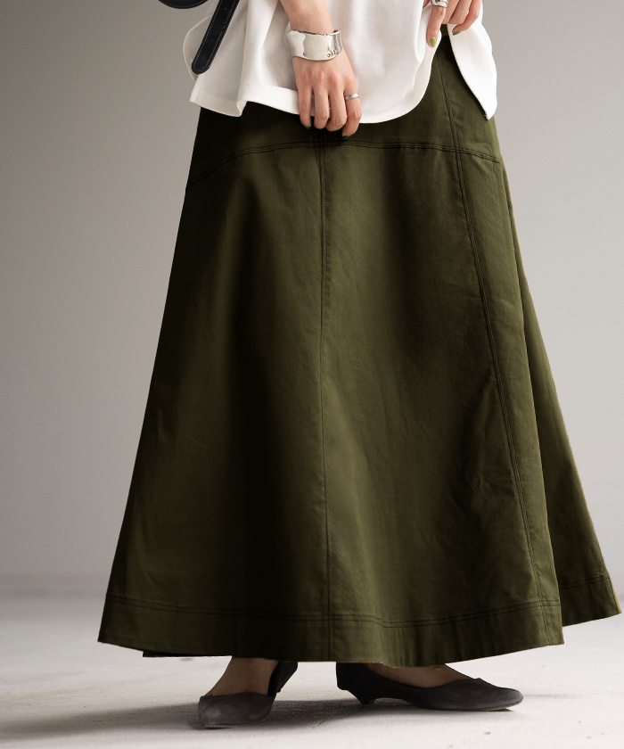 HUG.U（ハグユー） スカート ステッチ Aライン レディース ボトムス